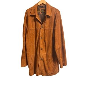 Men’s Leather Large Tall Car Coat – Cognac Brown – JoS. A. Bank